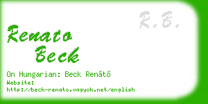 renato beck business card