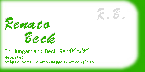 renato beck business card